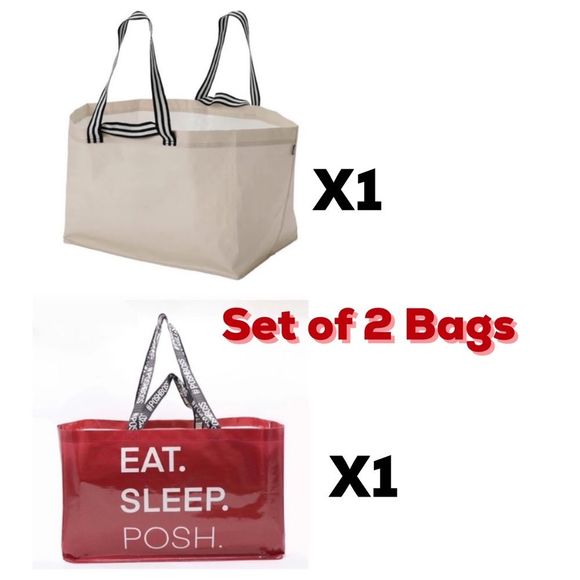 IKEA Handbags - Set of 2 bags (1) beige IKEA & (1) red POSHBOSS